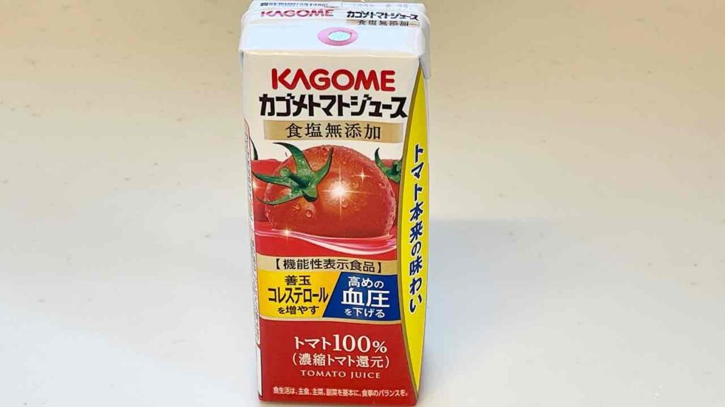 トマトジュースのカリウム含有量が一番多かった